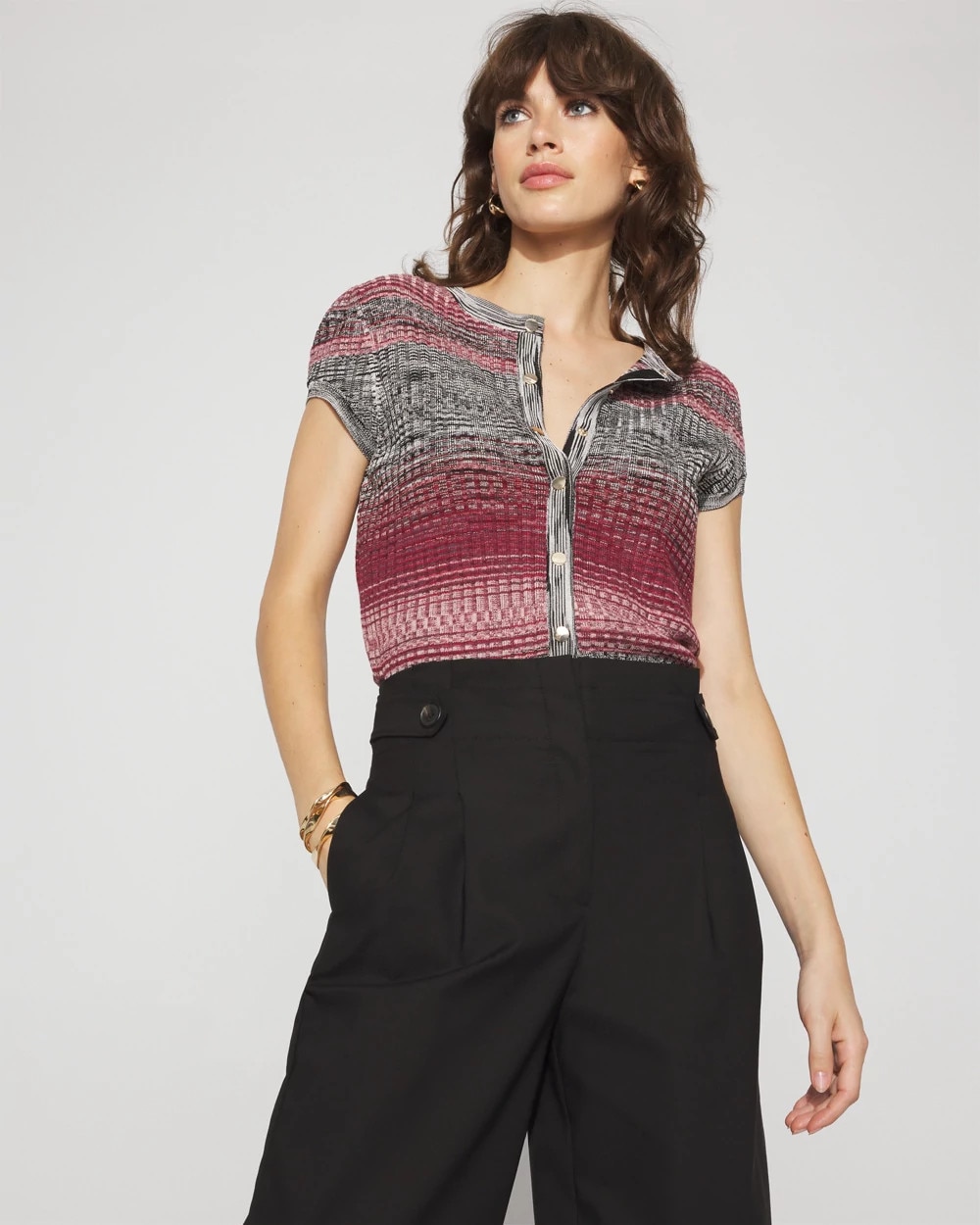 Maeve Graphic Intarsia Cardigan Sweater at MarketFair Shoppes in